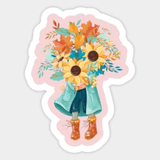 Autumn is a second spring when every leaf is a flower. Sticker